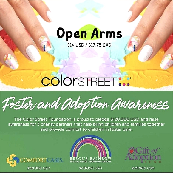 Last chanceCOLOR STREET Open Arms Foster & Adoption Awareness Nail Polish Strips - Picture 4 of 6